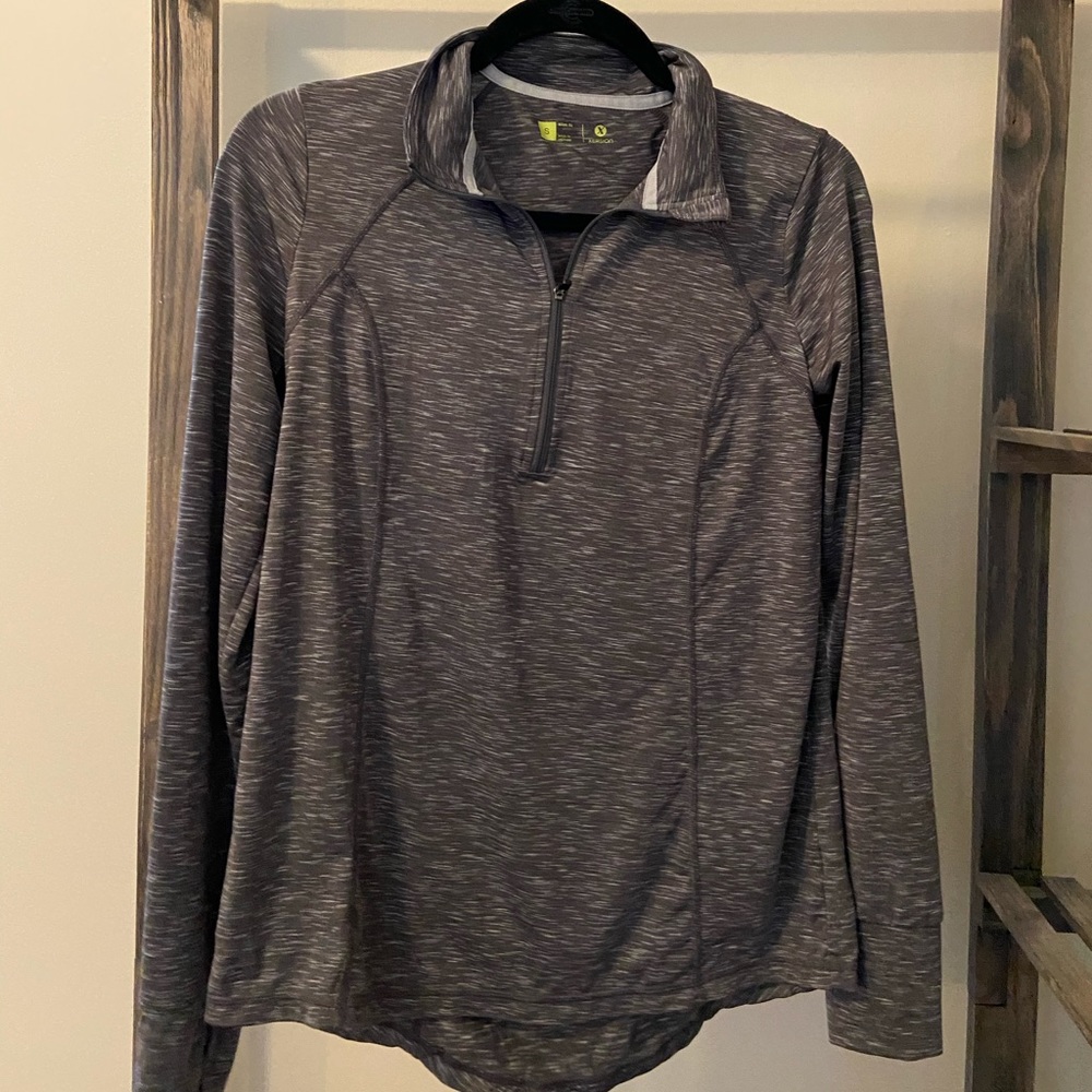 Grey athletic quarter zip